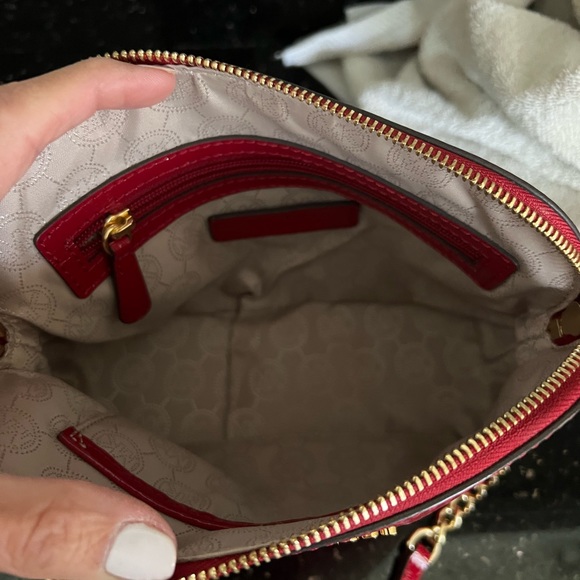 NWOT Michael Kors Dome Red Patent Crossbody Bag - Picture 5 of 8